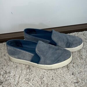 Vince Blair Womens Shoes Blue Slip-On Sneakers Size 6 1/2